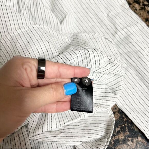 John Varvatos Button Up Shirt Mens Size L Striped Cotton Business Casual - Picture 7 of 7